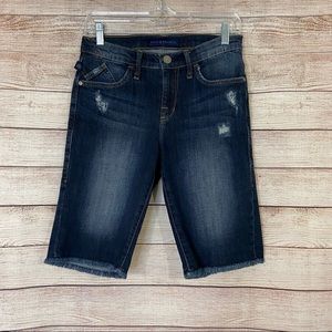 Rock & Republic Bermuda Kristy Jean Shorts Size 2 Raw Hem